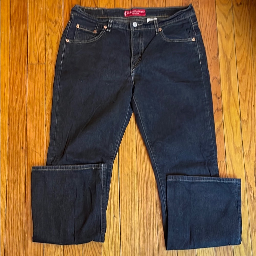 Levi's 515 Blue Boot Cut Low Rise Jeans Timeless Design